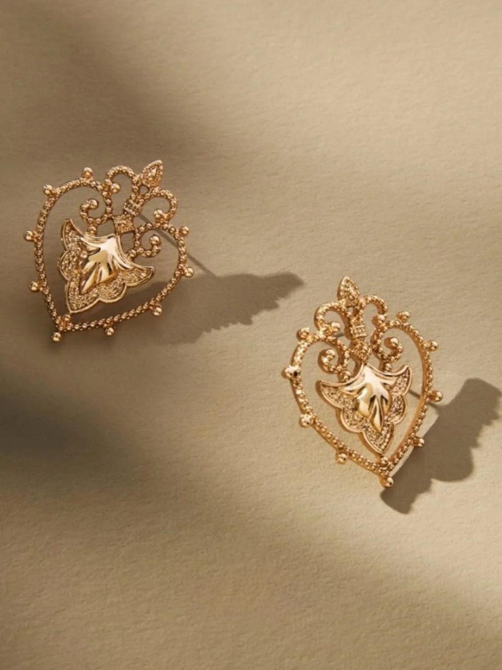 Anthropologie heart earrings. Brand new!